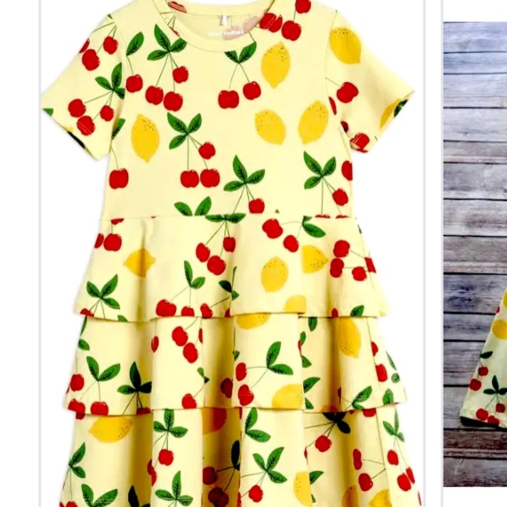 Mini Rodini girls cherry lemonades dress
